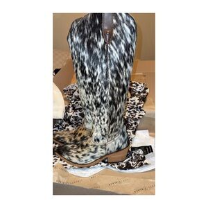 Womens Liberty Black cowhide snip-toe cowgirl boots